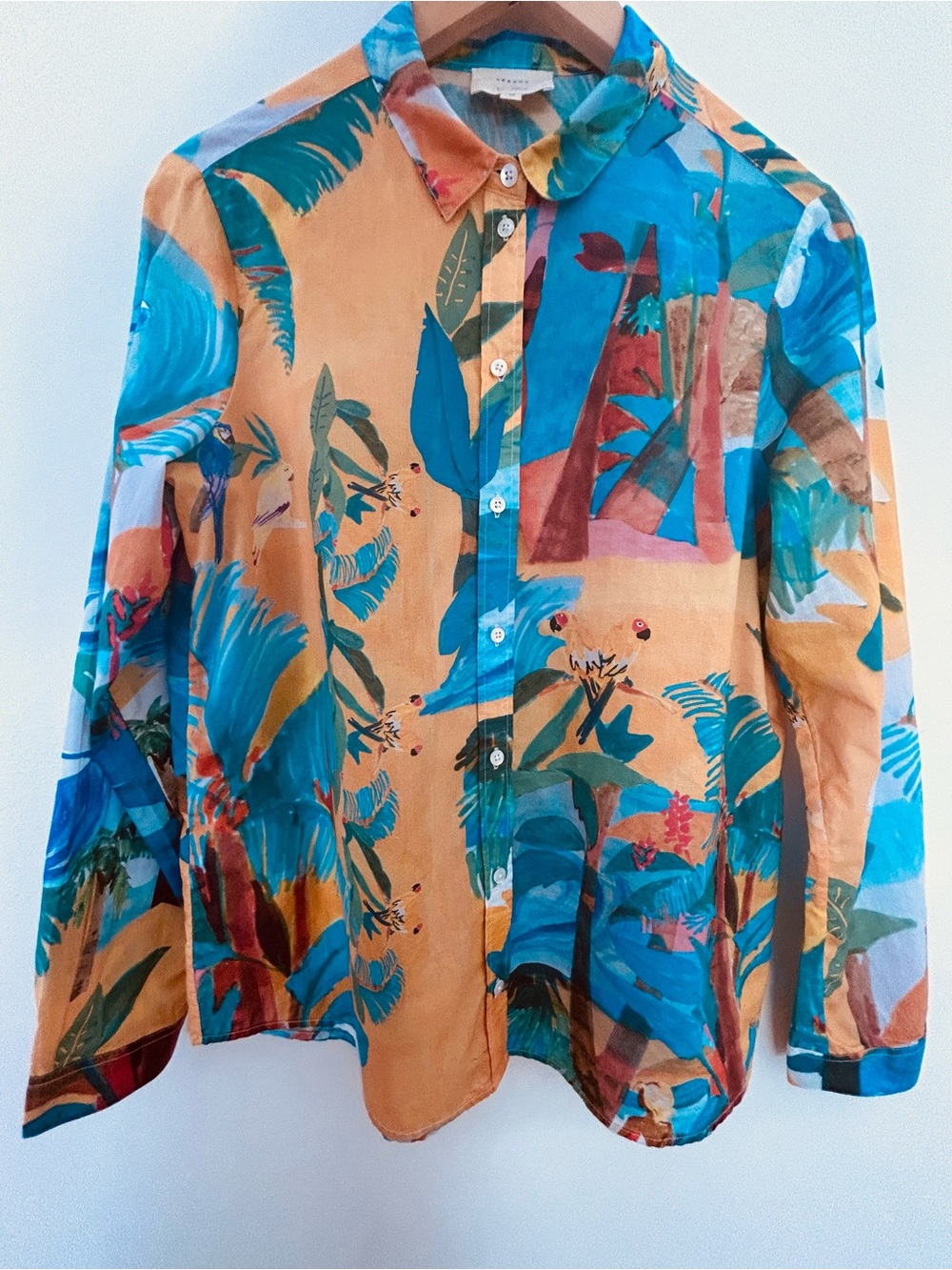 Rare NWOT 🇫🇷 Sézane x G. Kero Tropical Jungle Print Button-Up Shirt